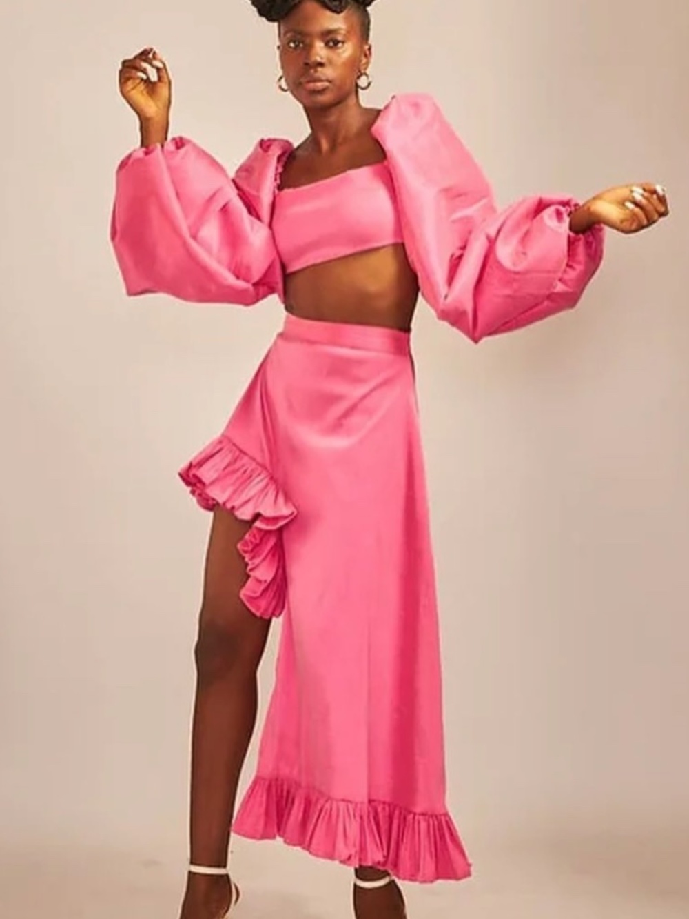 Kadiju Fuscia Pink 2-Piece Skirt Set (NWT)